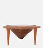 Xyva Glass Top Coffee Table In Brown Colour