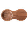 Xyva Glass Top Coffee Table In Brown Colour