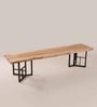 Y-Grid Solid Wood Bench In Natural Finish