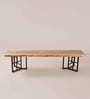 Y-Grid Solid Wood Bench In Natural Finish
