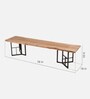 Y-Grid Solid Wood Bench In Natural Finish