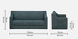 Yahaira Boucle Fabric 3 Seater Sofa in Ultramarine Colour