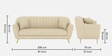 Yardley Chenille Fabric 3 Seater Sofa in Beige Color