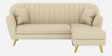Yardley Chenille Fabric LHS Sectional Sofa (2 + Lounger) in Beige Color