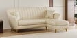 Yardley Chenille Fabric LHS Sectional Sofa (2 + Lounger) in Beige Color