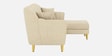 Yardley Chenille Fabric LHS Sectional Sofa (2 + Lounger) in Beige Color