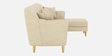 Yardley Chenille Fabric LHS Sectional Sofa (3 + Lounger) in Beige Color