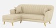 Yardley Chenille Fabric RHS Sectional Sofa (2 + Lounger) in Beige Color