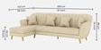 Yardley Chenille Fabric RHS Sectional Sofa (3 + Lounger) in Beige Color