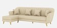 Yardley Chenille Fabric RHS Sectional Sofa (3 + Lounger) in Beige Color