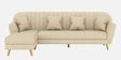 Yardley Chenille Fabric RHS Sectional Sofa (3 + Lounger) in Beige Color