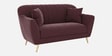 Yardley Velvet Fabric 2 Seater Sofa in Wine Red Color