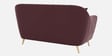 Yardley Velvet Fabric 2 Seater Sofa in Wine Red Color