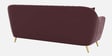 Yardley Velvet Fabric 3 Seater Sofa in Wine Red Color
