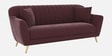 Yardley Velvet Fabric 3 Seater Sofa in Wine Red Color