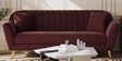 Yardley Velvet Fabric 3 Seater Sofa in Wine Red Color