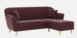 Yardley Velvet Fabric LHS Sectional Sofa (2 + Lounger) in Wine Red Color