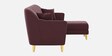 Yardley Velvet Fabric LHS Sectional Sofa (2 + Lounger) in Wine Red Color