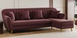 Yardley Velvet Fabric LHS Sectional Sofa (3 + Lounger) in Wine Red Color