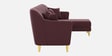 Yardley Velvet Fabric LHS Sectional Sofa (3 + Lounger) in Wine Red Color