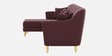 Yardley Velvet Fabric RHS Sectional Sofa (3 + Lounger) in Wine Red Color