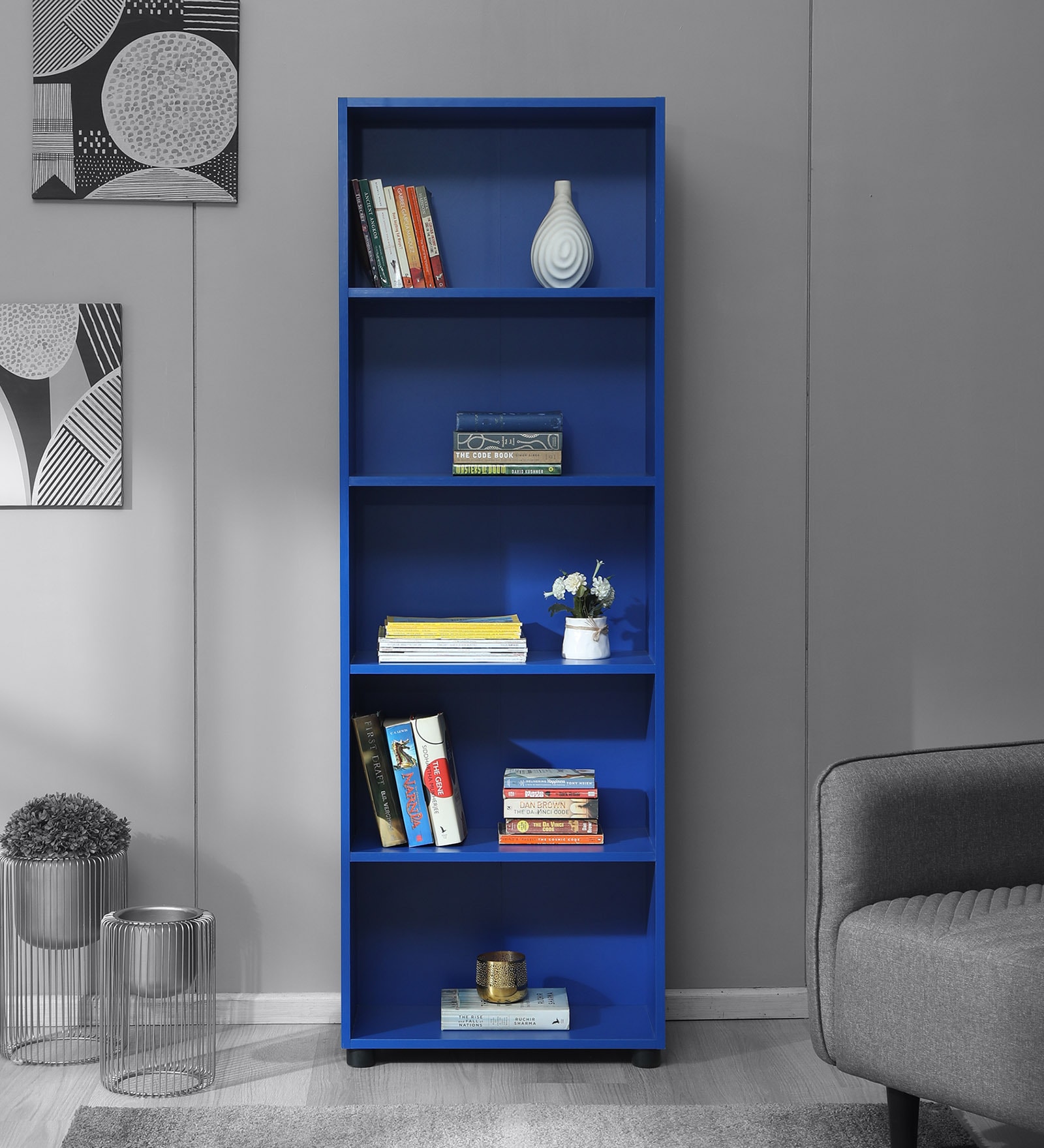 Yaya Kids BookShelf in Blue Finish