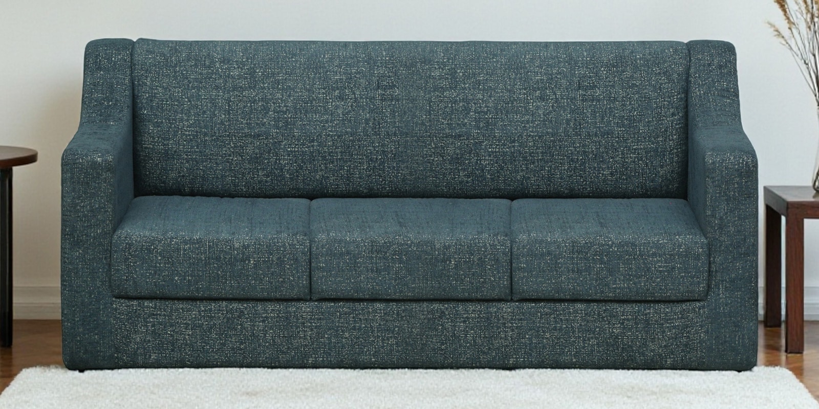 Yahaira Boucle Fabric 3 Seater Sofa in Ultramarine Colour