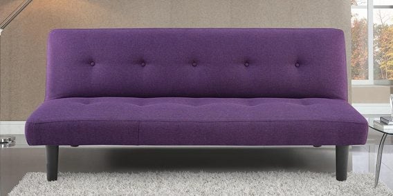 Buy Yahee Sofa Cum Bed In Purple Colour By Fonzel Online