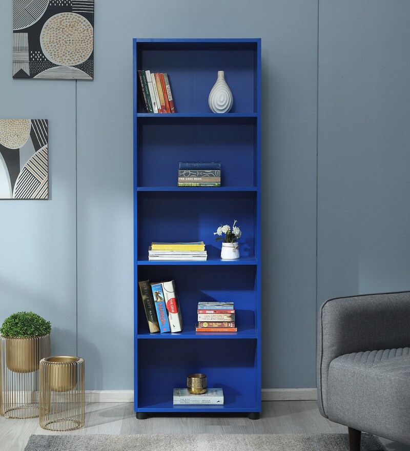 Buy Yaya Book Shelf In Blue Colour By Mintwud Online Modern Book