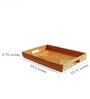 Yale Brown Bamboo Rectangle 24 x 16 Inch Serving Tray