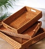 Yale Brown Bamboo Rectangle 24 x 16 Inch Serving Tray