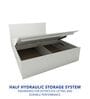 Yama Queen Size Bed With Upholstered Leatherette Headboard And Hydraulic Storage