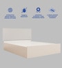 Yama Queen Size Bed With Upholstered Leatherette Headboard And Hydraulic Storage
