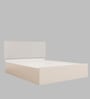 Yama Queen Size Bed With Upholstered Leatherette Headboard And Hydraulic Storage