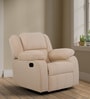 Yamamoto Fabric 1 Seater Manual Recliner In Beige Colour