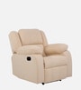 Yamamoto Fabric 1 Seater Manual Recliner In Beige Colour