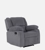 Yamamoto Fabric 1 Seater Manual Recliner In Graphite Grey Colour