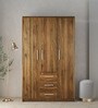 Yamato 3 Door Wardrobe in Columbia Walnut Finish with Lock Yamato 3 Door Wardrobe in Columbia Walnut Finish with Lock