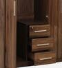 Yamato 3 Door Wardrobe in Columbia Walnut Finish with Lock Yamato 3 Door Wardrobe in Columbia Walnut Finish with Lock