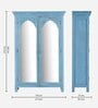 Yardbirds Solid Wood 2 Door Wardrobe In Distress Blue Colour With Mirror