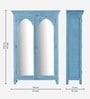 Yardbirds Solid Wood 2 Door Wardrobe In Distress Blue Colour With Mirror