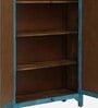 Yardbirds Solid Wood 2 Door Wardrobe In Distress Blue Colour With Mirror