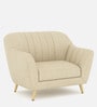 Yardley Chenille Fabric 1 Seater Sofa in Beige Color