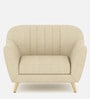 Yardley Chenille Fabric 1 Seater Sofa in Beige Color
