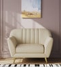 Yardley Chenille Fabric 1 Seater Sofa in Beige Color