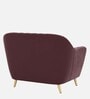 Yardley Velvet Fabric 1 Seater Sofa in Wine Red Color