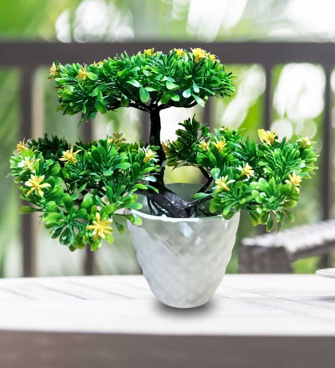 Buy Yellow Artificial Plant With Pot By Market 99 Online Artificial Plants Artificial Plants