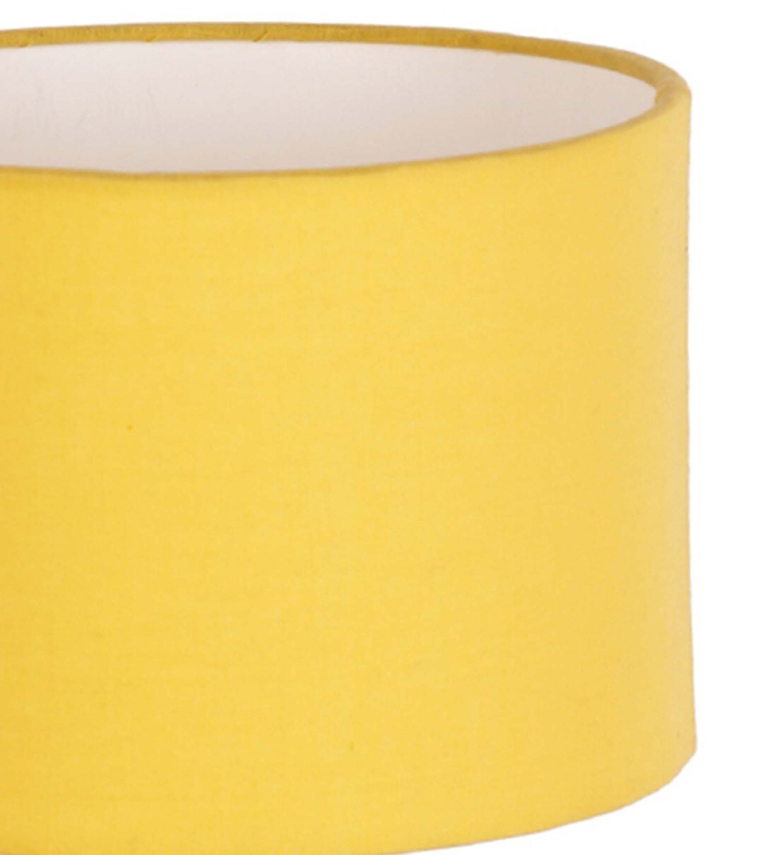 Buy Yellow Cotton Shade Traditional Table Lamp With Steel Base By New