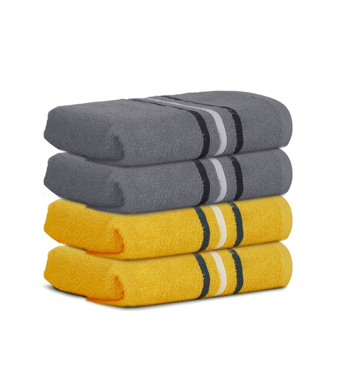 Grey and discount yellow hand towels