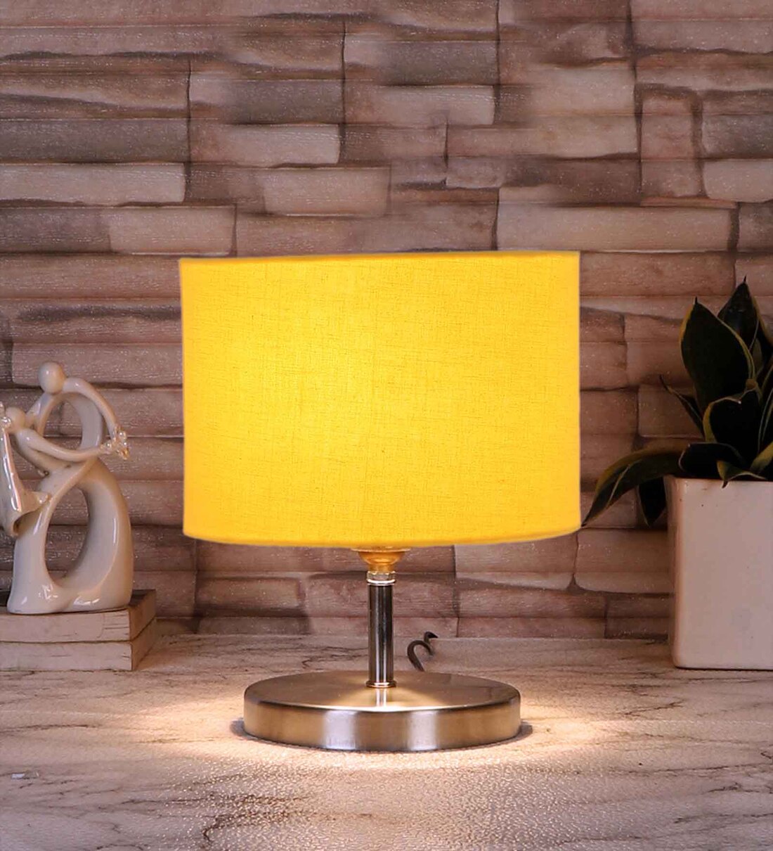 Yellow table lamp store base